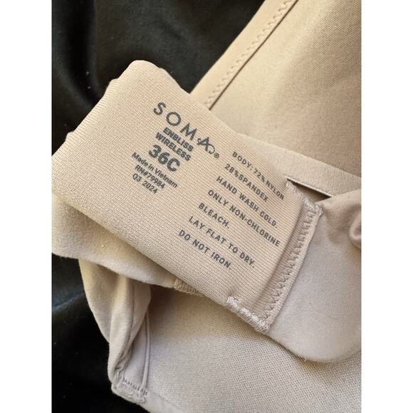 NWT Soma Enbliss Wireless Bra Adobe Rose Molded Cups Tshirt Size 36C - Picture 4 of 5